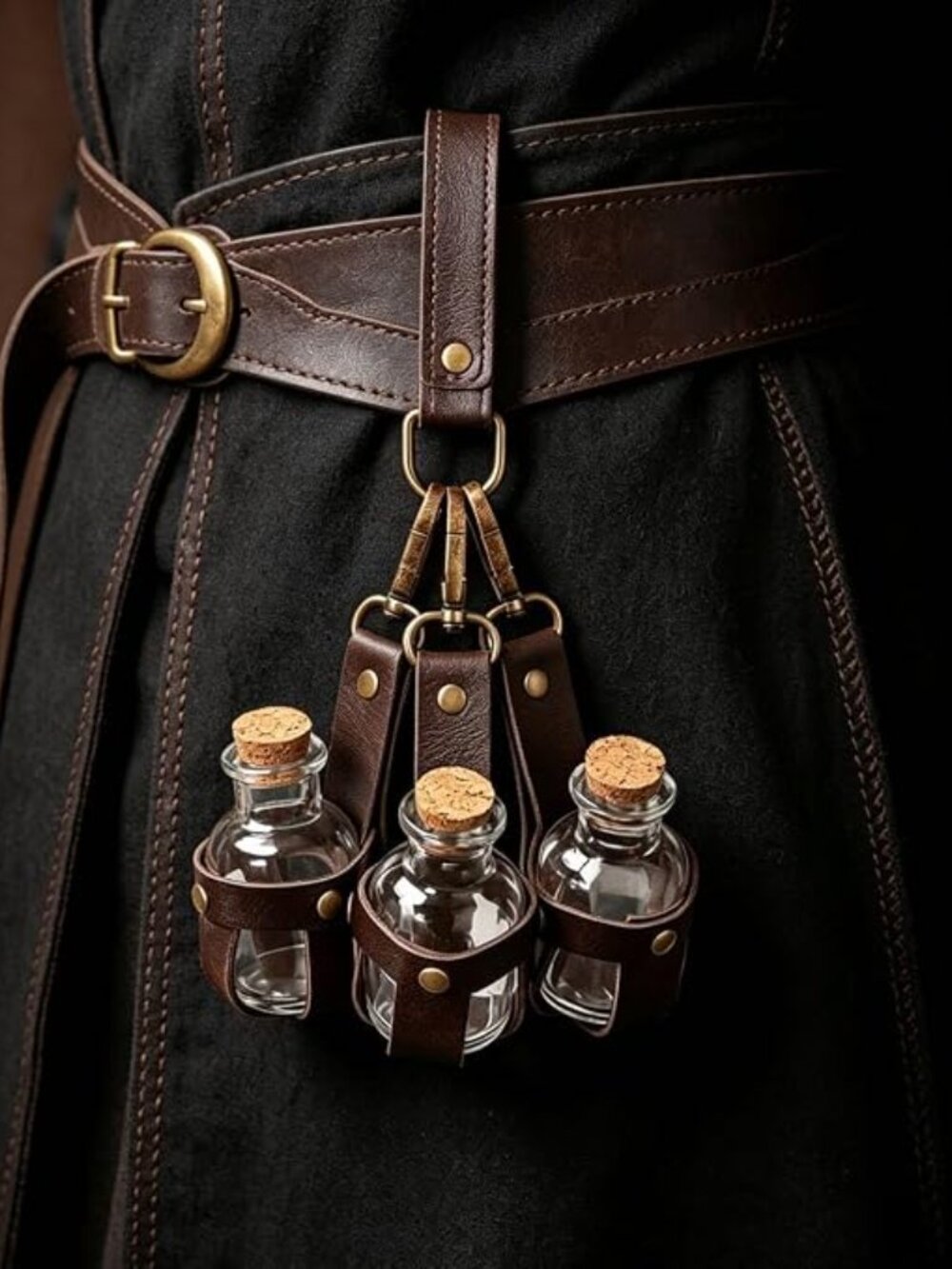 Renaissance Belt Loop Cork Potion Bottle